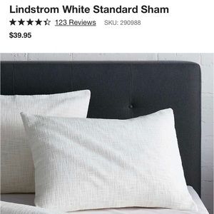 Crate & Barrel Lindstrom White Standard Shams (2)